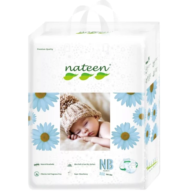 Scutece ecofriendly Nateen Nr.1 2-5 kg. 84 buc.